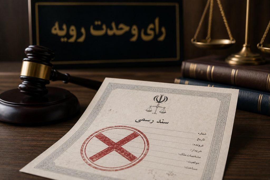 رای وحدت رویه ابطال سند رسمی