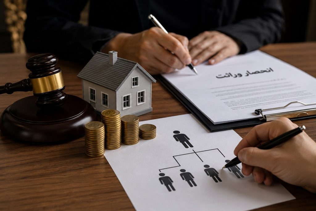 تحریر و تقسیم ترکه بعد از انحصار وراثت چگونه انجام می‌شود؟ راهنمای کامل وراث